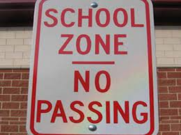 This sign is placed on the left side of the road, facing the driver. School Zone No Passing Blank Template Imgflip