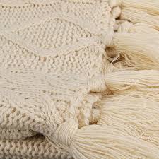 Phildar vous propose une sélection de modèles de snoods à tricoter pour toute la famille. Plaid Tricot Ecru 120 X 150 Cm Nature Decouvertes