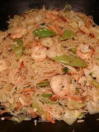 Chicken And Shrimp Pancit Bihon Rice Noodle Version Pancit Seafood Recipes Asian Dishes