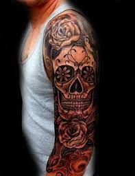 100 Sugar Skull Tattoo Designs For Men Cool Calavera Ink Ideas Skull Sleeve Tattoos Full Sleeve Tattoos Skull Tattoo Design