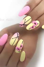 Nails Art Design 43 Different Nail Design Models For Manicure Every Day New 2019 Page 21 Of 42 Eeasyknitting Com Floral Nails Yellow Nails Yellow Nail Art