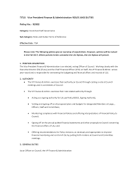 This position works closely with the president & ceo to support the fiduciary and organizational compliance responsibilities of the board of trustees. Https Www Langarasu Ca Wp Content Uploads 2018 08 2 Roles And Duties Tor Revised August 2017 Vp Finance Administration Pdf