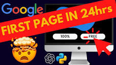 How To Rank On The First Page Google In 24 Hours | 100% Free - YouTube