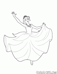 La bella principessa che appare in questa illustrazione è la bambola barbie vestita in loro vestito migliore notte. Disegni Da Colorare Principessa Barbie