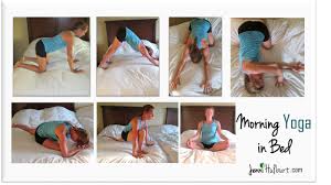 Morning Yoga When You Just Want To Stay In Bed Jenni Hulburt Bed Yoga Morning Yoga Morning Yoga Stretches