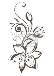 Trova immagini per cornice fiori. Stilizzato Vettore Fiore Dipinti Da Parete Quadri Giglio Silhouette Stampino Myloview It