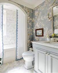 Home Interior Design Love This Wallpaper Floral Bathroom Powder Room Design French Country Bathroom