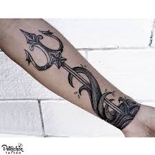 The Trident Of Poseidon From Last Night S Drawing Wavetattoo Trident Tattoo Greek Tattoos Mythology Tattoos