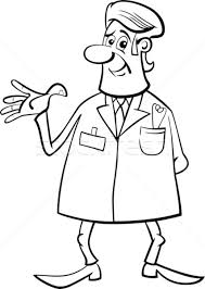 Collect, curate and comment on your files. Medic Doctor Black And White Cartoon Vector Illustration C Izakowski 2424114 Stockfresh