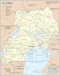 Physical map of uganda showing major cities, terrain, national parks, rivers, and surrounding countries with international borders and outline maps. Geography Of Uganda Wikipedia