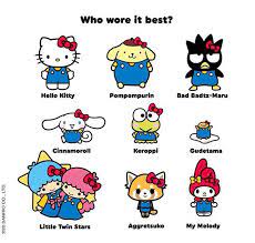 Beginning in 1963, sanrio sells and licenses products branded with these characters and has created. Sanrio Characters Dressed Up As Hello Kitty Sanrio
