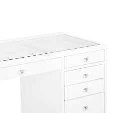 Featuring the white tabletop which embellished with gleaming lines. Slaystation Plus Premium Vanity Table With Drawers Impressions Vanity Co