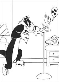 Our cool website offers one of the largest collections of free coloring pages for kids to print and to download. Coloring Pages The Sylvester Tweety 1