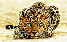 download wallpapers 4k leopard 3d art blue eyes predators besthqwallpapers com leopard painting animal wall art wall art canvas painting