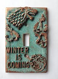 Amazon Com Game Of Thrones Light Switch Cover Aged Copper Patina Or Stone Copper Patina Game Of Thrones Decor Game Of Thrones Bedroom Light Switch Covers