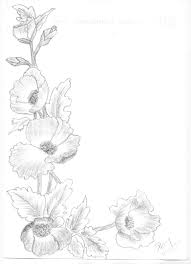 Poppies Dibujos De Flores Dibujos Flores Bordadas