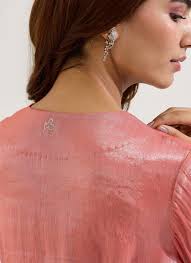 Buy Red Lotus Applique Tissue Kurta With Narrow Pants by Designer NERO  INDIA for Women online at Kaarimarket.com