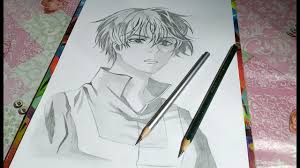 How To Draw Anime Boy Face Gambar Anime Cowok Keren Youtube