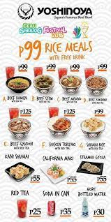 Exciting News Yoshinoya Is Now Serving Their Delicious Food At Eluminous Sinulog This Friday Grab A Bowl Na Yoshinoya Japan S Famous Beef Bowl Resep