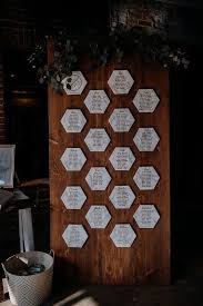 Modern Wedding Seating Chart Idea Wooden Board With Marble