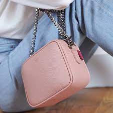 Thank you angela roi for this beautiful vegan luxury bag! Grace Micro Crossbody Signet Coral Pink