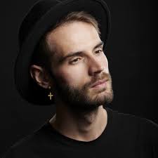 Gold-Tone Cross & Hoop Earring