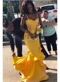 Usd 169 00 Gorgeous Spaghetti Strap Yellow Prom Dresses 2019 Mermaid Long Evening Gowns Bk0 Www 2 Prom Dresses Yellow Prom Girl Dresses Cute Prom Dresses