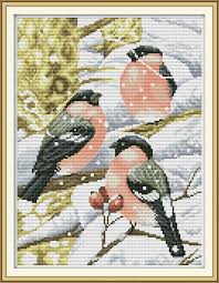 Find your favorite pattern in our catalogue cross stitch patterns often find their use as decoration when designing an apartment, e. Red Bellied Bird In The Snow Painting Counted Print On The Canvas Dmc 11ct 14ct Kits Diy Cross Stitch Embroidery Needlework Sets Package Aliexpress