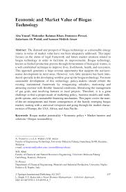 However, most of its sulfur content has to be removed before it can be used in the power generators. Pdf Economic And Market Value Of Biogas Technology
