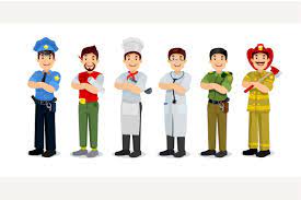 33 gambar kartun macam profesi puzzle edukasi tema transportasi hewan buah profesi binatang bendera sholat fuzzel montessori dow di 2020 kartun gambar film animasi. Set Of Colorful Profession Man Kartun Profesi