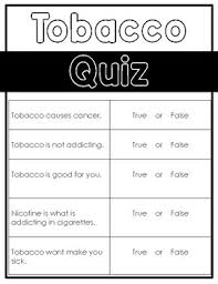 This conflict, known as the space race, saw the emergence of scientific discoveries and new technologies. Tobacco Handout And Quiz By Teaching Exceptional Kids Tpt