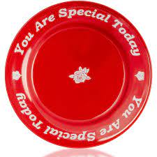 Amazon.com | You Are Special Today Red Plate Ceramic Dinner Plate for  Birthday Wedding Anniversary Engagements 10.5'': Dinner Plates