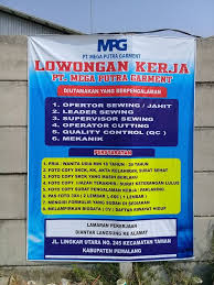 Pt mega putra garment membuka lowongan kerja di pemalang untuk posisi sebagai berikut fasilitas yang didapat : Kabar Pemalang Info Lowongan Kerja Di Pt Mega Putra Facebook