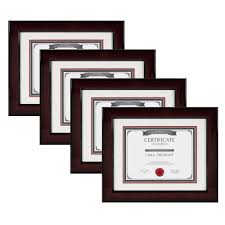Make your photo the center of attention with this timeless frames frame. Designovation Bartell 11x14 Matted To 8 5x11 Cherry Picture Frame Set Of 4 211532 The Home Depot