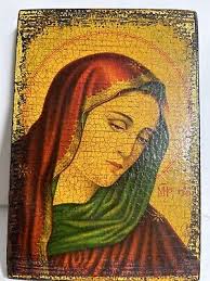 Mater Dolorosa Our Lady of Sorrows Virgin Mother Mary Old Print