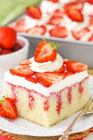 Easy And Gorgeous Strawberry Vanilla Cake Recipe Recipe Strawberry Treats Strawberry Poke Cakes Moist Vanilla Cake