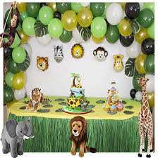 Aren't these safari baby shower ideas absolutely adorable? Longlastix 165 Pcs Jungle Safari Party Theme Balloons Kit With Hand Pump Tie Tool Set Baby Shower Decorations 24 Tropical Rainforest Birthday Decor Palm Leaves Assorted Decorative Animal Balloons Buy Online In Angola At Angola Desertcart Com