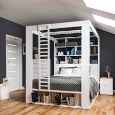 Shop for twin bed canopy at bed bath & beyond. Vox 4 You King 4 Poster Bed With Storage Shelves In White King Storage Bed Bed Storage Single Beds With Storage