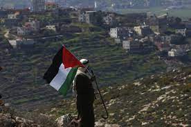 Palestine flag is composed by three horizontal bands (black, white and green) with a red triangle. Eu Lawmakers Protest Israel S Annexation Of Palestine S West Bank Daily Sabah