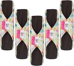 Wash in cold water on a delicate cycle. Amazon Com Sanitary Reusable Cloth Menstrual Pads By Heart Felt 5 Pack Washable Natural Organic Napkins With Charcoal Absorbency Layer Overnight Medium Panty Liners For Comfort Support And Incontinence Health Personal Care