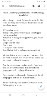 The Joy Of Cooking Potato Leek Soup Potato Leek Soup Leek Soup Joy Of Cooking