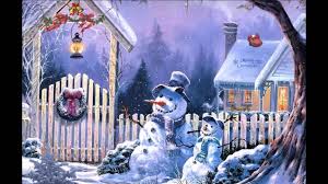 John Gary Little Snow Girl Snowman Wallpaper Christmas Scenes Merry Christmas Darling