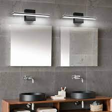 Maybe you would like to learn more about one of these? Baojun Bathroom Vanity Lights Brivolart 16 Inch 9w Cool White 6000k Vanity Lighting Fixtures Black Modern Bathroom Bedroom Wall Light