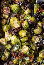 Roasted Brussels Sprouts With Bacon Parmesan Cheese Recipe Roasted Brussel Roasted Bacon Bacon Brussel Sprouts