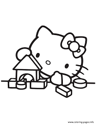 Find out the hello kitty coloring pages that will just give your little one immense fun. Hello Kitty Building Block House Coloring Pages Printable