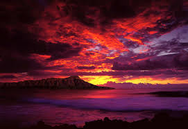 Diamond Head Sunset Beach At Night Landscape Photography Original Landscape