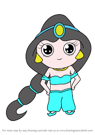 Learn how to draw disney's princess jasmine from aladdin in this easy step by step video tutorial. How To Draw Kawaii Princess Jasmine Video Drawingtutorials101 Com