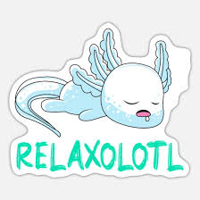 Manga Axolotl Lurch Newt Relaxolotl' Sticker | Spreadshirt