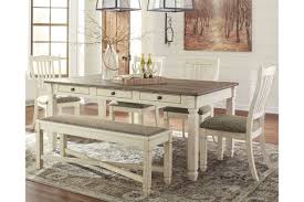 Explore the range of modern bench sets with 2 & 4 seater options in pine & oak, for your dining table. Bolanburg Dining Table And 4 Chairs And Bench Set Ashley Furniture Homestore