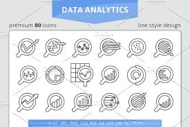 Data Analytics And Magnifier Icons Data Analytics Icon Web Design